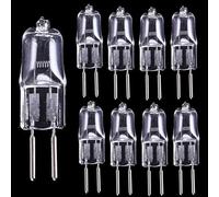 UGEFKMQ 10PC Lampes Halogènes G5.3 24V 50W Ampoule halogène cristalline G5.3 24V 75W Lampe de Base à Broche Halogène 2 broches Blanc chaud 10W