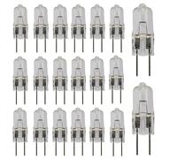 UGEFKMQ 20Pc G4 Ampoules Halogènes G4 6V 30W 10W 20W 40W G4 Bi Pin Ampoule Halogène G4 Lampe À Capsule Transparente Blanc Chaud À Intensité Dimmable,30W