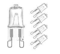 UGEFKMQ 5PCS Ampoule Halogène G9 230V 20W 25W 40W 60W G9 Base 2 Broche Lampe à Capsule Dimmable 2700K Blanc Chaud 60W