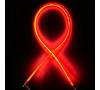 UGEFKMQ 5PCS filaments LED flexibles 12V COB LED Filament Flexible spiralés type Edison pour décoration rétro modélisme et pièces rechange 38mm rouge.