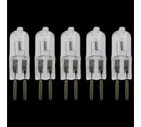 UGEFKMQ 5PCS Lampe Halogène 12V G6.35 50 Watts 24 Volts Ampoule Halogène Cristalline G6.35 220V 75W GY6.35 Base Bi-Pin Basse Blanc Chaud 100 W 12 V