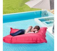 UGEFKMQ Bean Bag Pouf Géant Pouf Géant De Jardin Extra Large Chaise De Plage Extérieur Résistant À l'eau Flottant pour Piscine Grand Pouf De Jeu (sans Remplissage),Rouge,180 Cm * 140 Cm