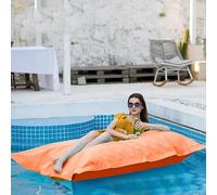 UGEFKMQ Pouf D'Intérieur Pouf Géant Intérieur Et Extérieur Coussin Plage Extérieur Imperméable Géant Pouf XXL Flottant pour Piscine(sans Remplissage),Orange,180 Cm * 140 Cm