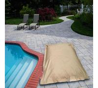 UGEFKMQ Sac À Haricots Pouf Géant Intérieur Et Extérieur Coussin Plage Extérieur Imperméable Géant Pouf XXL Flottant pour Piscine(sans Remplissage),Beige,180 Cm * 140 Cm