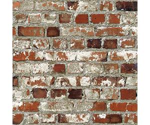 Ugepa 102538 Papier peint Rouge brique/blanc