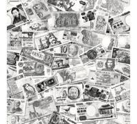 Ugepa J42609 Papier peint intissé Motifs billets Gris