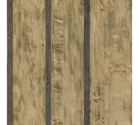 Ugepa J68208 Papier peint intissé Motif porte de grange en bois Marron