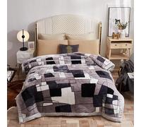 UGFJMN Couverture Pondérée De Peluche King Size, Couverture Épaisse,Soyeux Doux Et Chaud, 2 Plis Recouvert De Lit De Raschel Réversible pour l'hiver d'automne(200x230cm,6kg)