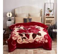 UGFJMN Couverture Pondérée De Peluche King Size, Couverture Épaisse,Soyeux Doux Et Chaud, 2 Plis Recouvert De Lit De Raschel Réversible pour l'hiver d'automne(200x230cm,5kg)