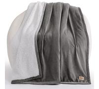 UGG Bliss Couvre-lit Sherpa - Couverture réversible Confortable - Décoration d'intérieur Moderne - Couverture Confortable et décorative pour lit ou canapé - 127 x 177,8 cm - Bois de Chauffage