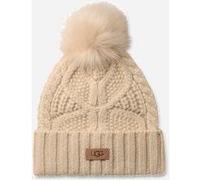 UGG Bonnet Cable à pompon in Cream, Taille O/S