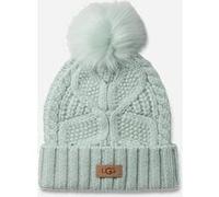 UGG Bonnet Cable à pompon in Green, Taille O/S
