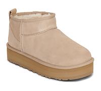 UGG Bottines Classic Ultra Mini Platform pour enfant - en daim, plateforme - Beige Taille 31