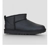 UGG - Classic Ultra Mini Leather - Femme - Chaussures - Noir - Taille: 40 EU