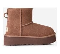 UGG Botte Classic Mini Platform pour Grand Enfant in Rocky Oak, Taille 36, Daim