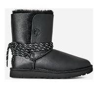 UGG Botte en cuir Classic Bailey Tie in Black, Taille 38, Shearling