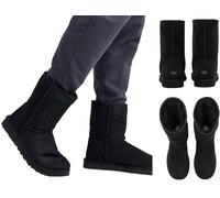 Ugg Bottes Classic Short pour Homme Shearling Daim Chaussures Noir BNWT 42