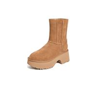 UGG Bottes Classiques en Cuir à Double Couture Nouveau Marron