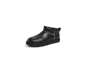 UGG Bottes classiques ultra mini en cuir Regen pour homme, noir, 44 EU
