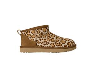 Ugg - Bottes montantes - W Classic Ultra Mini Plains Felicity Leopard Jasmine en Laine - Taille 36 - Marron Marron 36