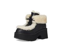 UGG Esmee Bottes tendance à lacets en cuir pour femme, noir, 39 EU