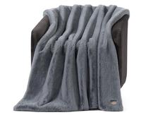 UGG Euphoria 11069 - Jeté de lit en Fausse Fourrure réversible et pelucheuse pour canapé-lit, Style hôtel, Luxueux, Lavable en Machine, décoration d'intérieur, jeté Doux pour canapé, 177,8 x 127 cm,