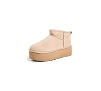 Ugg - Bottines à plateforme - W Classic Ultra Mini Platform Sand pour Femme en Laine - Taille 9 US - Marron Marron 9 US