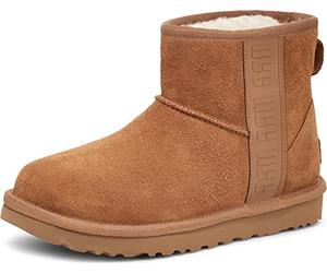 UGG Femme Mini Side Logo CLASSIC BOOT, Noisette, 41 EU