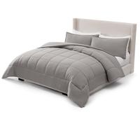 UGG Leonora Parure de lit avec 2 taies d'oreiller - Couverture Alternative légère en Duvet réversible Confortable et Chaude pour Toutes Les Saisons, Lavable et hypoallergénique, très Grand lit, Gris