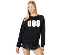 UGG Sweatshirt Fuzzy Logo Crew Femme - Noir 8