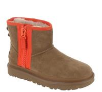 UGG Mini bottes classiques à fermeture éclair avec logo pour femme, châtaigne, 36 EU