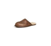 UGG Pantoufles fantaisie Scuff pour homme, Marron clair/cuir, 43 EU