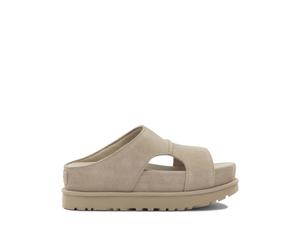 Ugg sandale femme beige en cuir suédé - 9