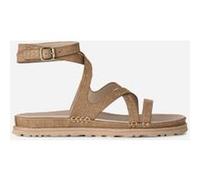 UGG Sandale GoldenGaze embossée à bride cheville in Brown, Taille 39, Cuir