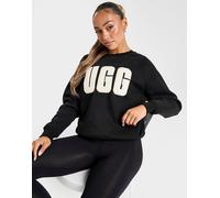 UGG Sweatshirt Fuzzy Logo Crew Femme - Noir 10