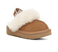 UGG T Funkette Chaussons pour fille, Châtain, 12.0 cm