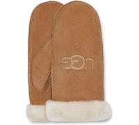 UGG UGG Tan Brown Sheepskin Embroidery Water Resistant Mittens