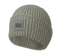 UGG W Chunky Rib Beanie W Logo - W Bonnet côtelé épais W Logo - Femme
