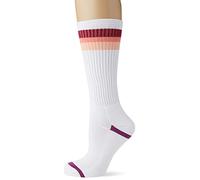UGG W Crew Sock Clare Three Stripe, Sweet Plum Multi, 36-41 EU Femme
