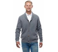UGHOLIN Cardigan Gilet 100% Cachemire Col Châle Homme XL Gris