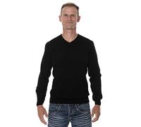 UGHOLIN Pull Col V Homme 100% Laine de Yak XL Noir