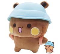 UGIF Peluche Bubu et Dudu, 20cm/7.87in Ours de Dessin Animé avec Chapeau et Sac À Dos, Oreiller en Peluche Animal, Traversin de Canapé-lit Sommeil, Décoration Créative, pour Enfants Filles