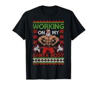 Ugly Christmas Gym "Working on my Santa Body" T-Shirt