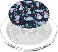 Ugly Christmas Raton Laveur Père Noël Arbre Poubelle Panda Mignon PopSockets PopGrip pour MagSafe