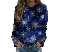 Ugly Christmas Sweater Femme, Sweatshirt Blanc Le Pull Le Plus Moche de Noel, Robe de Rose Original Women Pled Intérieur Lumineux Shirt Rock Gros Veste Col V Pull Pere Noel Femme, XXL