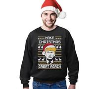 Ugly Christmas Sweater Make Christmas Great Again Sweatshirt Homme Small Noir