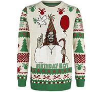 Ugly Christmas Sweater Pull Moche De Noël Birthday Boy Homme Pull de Noël Multicolore S