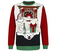 Ugly Christmas Sweater Pull Moche De Noël Sexy Santa Homme Pull de Noël Multicolore XL