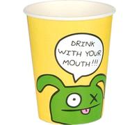 Ugly Dolls - Tasse jetable "Drink With Your Mouth" Pack de 8 - Papier SG29022 (Taille unique) (Jaune/Vert/Blanc)