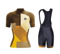 UGLY FROG Femmes Vélo Cyclisme Respirant à séchage Rapide Maillots Set, Jersey Cycle Manches Courtes Veste + Coussin Rembourré Serré Shorts Pantalon